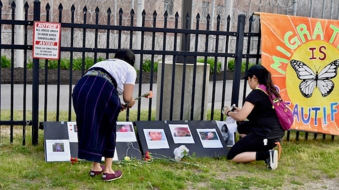 AMOR holds vigil for the immigrant children who have died while incarcerated in the United States