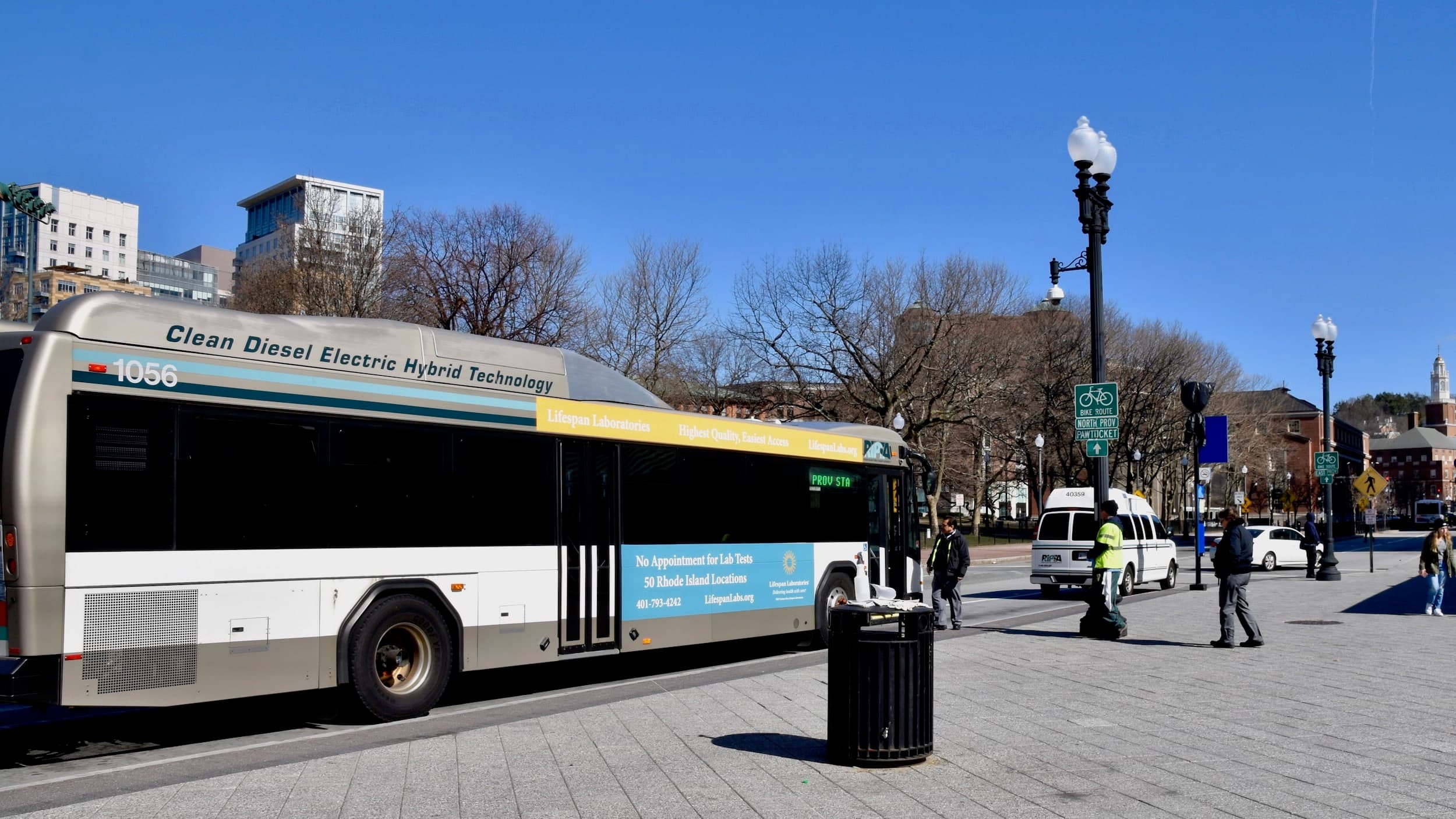 Will the proposed multi-hub bus plan require RI to pay back past Federal grants?