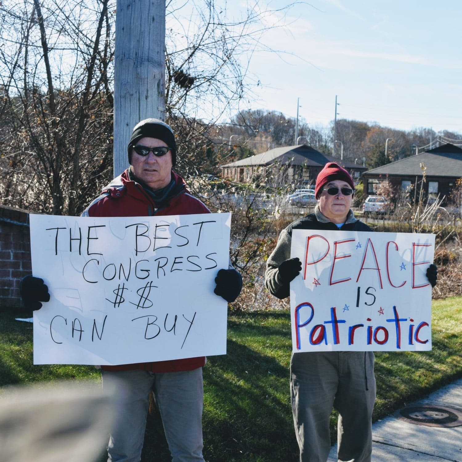 Protesters target the Rhode Island congressional delegation's support for war