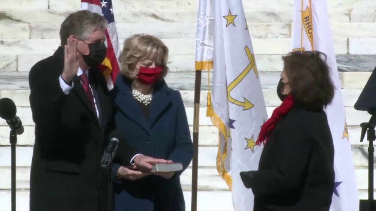 RI Secretary of State Nellie Gorbea Swears In Daniel McKee as Governor of Rhode Island