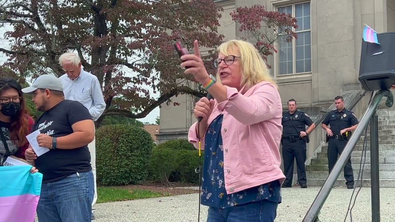 Trans Rights Rally Cranston Library 02