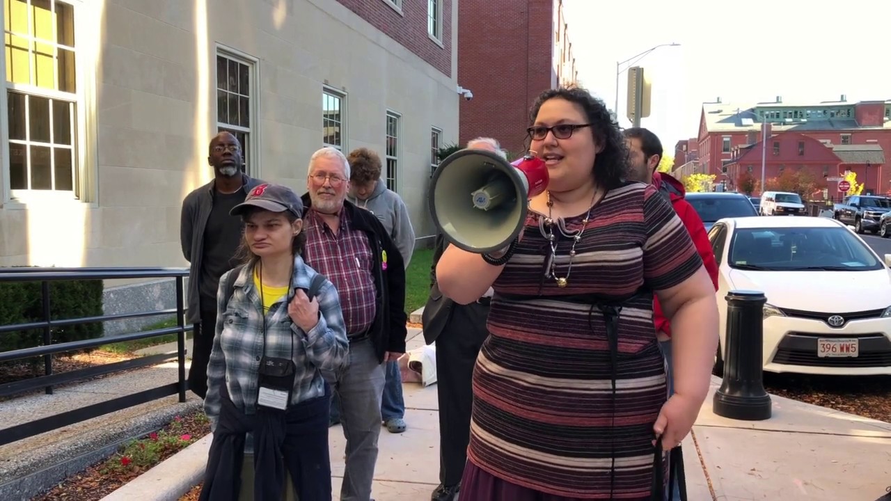 Aurit Lazerus Speaks at Protest After No Charges Filed in Wyatt Correctional Officer Incident
