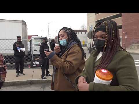 Activists Share Stories About Police Violence in Rhode Island In Front of the Police