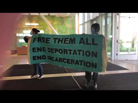 Shame on Citizens - Action at Citizens Bank HQ in protest of their financial support of CoreVivic