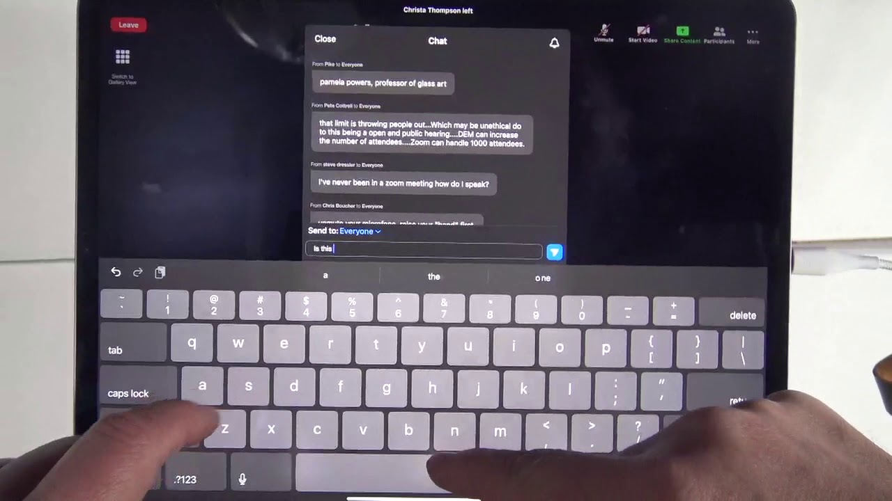 Person Reads EcoRI Article While Testifying Against Proposed MedRecyclerRI Facility at DEM Hearing