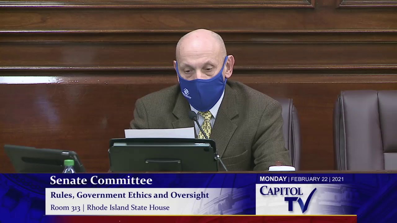 Opening of the February 22nd Meeting of the RI Senate Rules Committee
