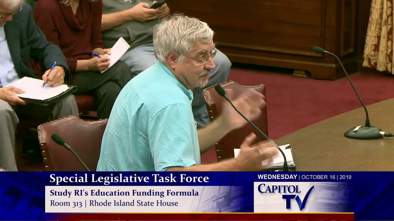 E. Greenwich School Committee Member Eugene Quinn Comments at RI Education Funding Formula Meeting