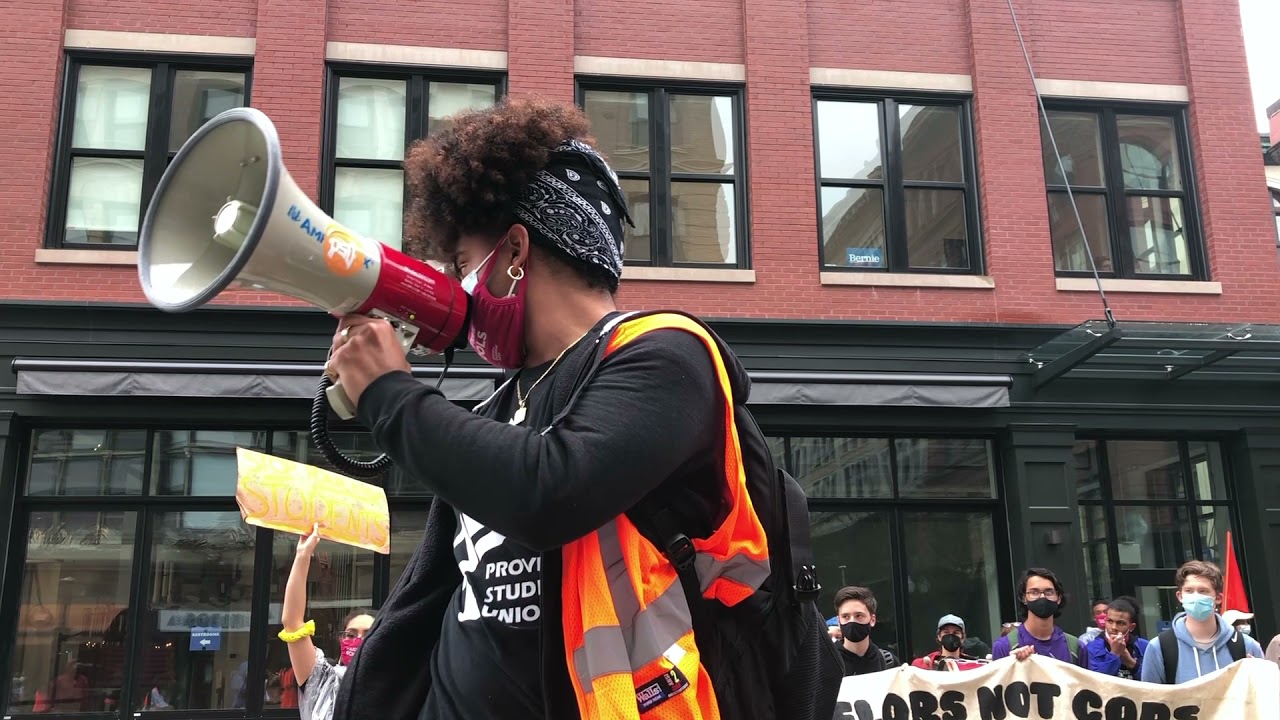 Providence Student Union   Counselors Not Cops Walkout Day 12