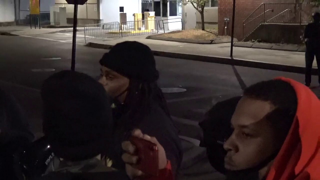 Jaylon Butler Speaks at a Protest Against 'Police Terror' in Providence