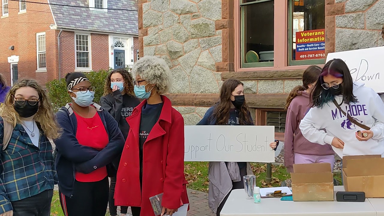 Mt. Hope Student Union Members Chant 'Racist Leaders Have Got to Go'