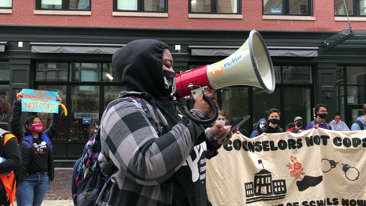 Providence Student Union   Counselors Not Cops Walkout Day 13