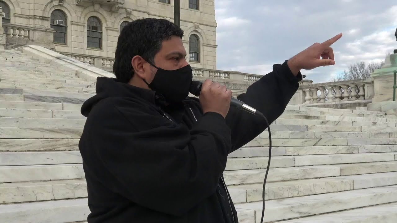 Director of RI Interfaith Coalition to Reduce Poverty Opens Rally for Taxes on the Rich