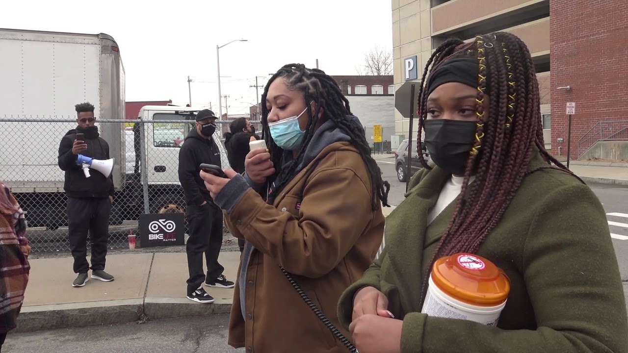 Activists Share Stories About Police Violence in Rhode Island In Front of the Police
