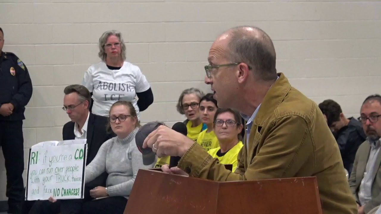 RWU Professor and Never Again Action member Jared Goldstein Speaks at Wyatt Board Meeting