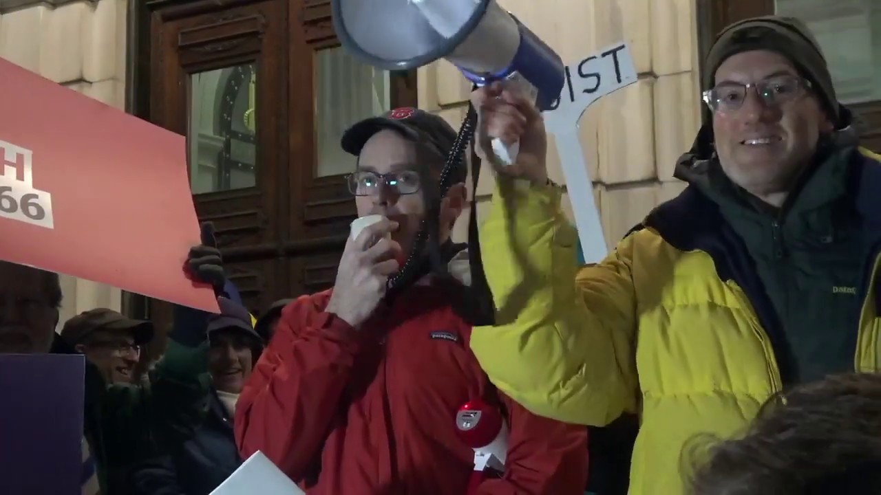 John Marion, Common Cause RI, speaking at the “Nobody Is Above the Law” Rally to Impeach Trump