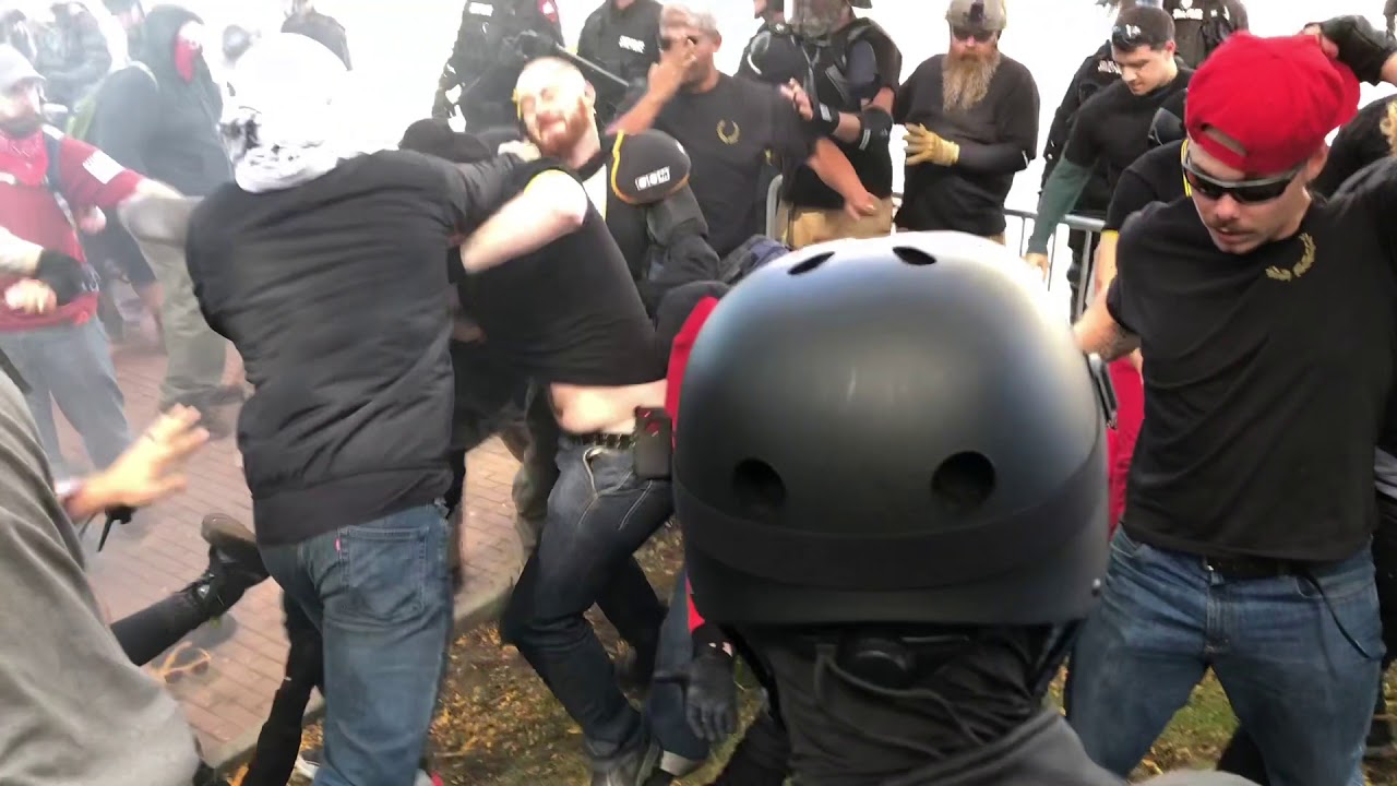 Members of the Fascist Group "Resist Marxism" Fight with Counter-protesters in Providence, RI.