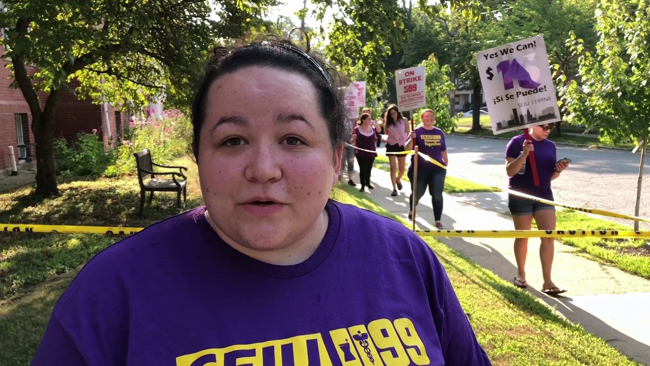 2018-08-17 Groden Center - strike - SEIU - Samantha Lozeau