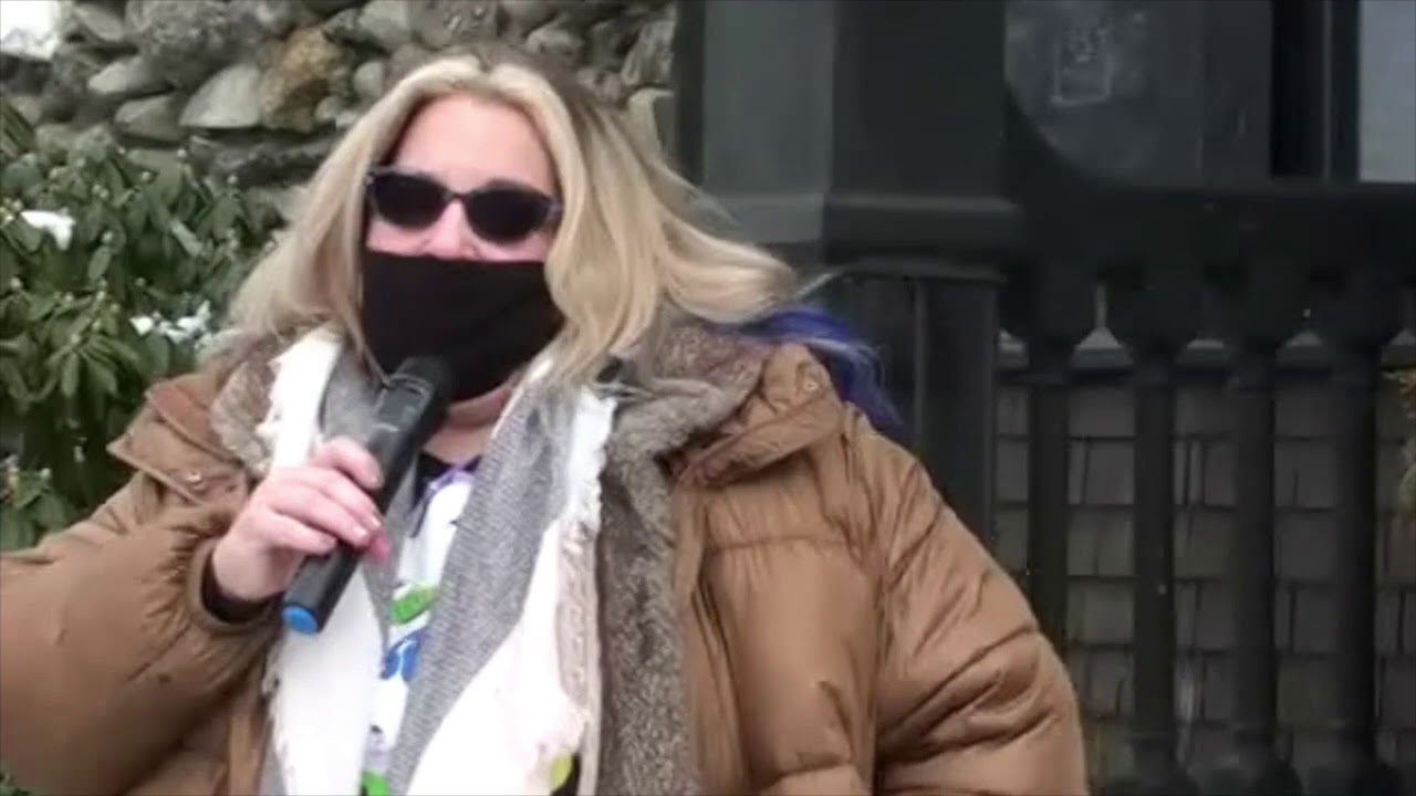 Mel Bynum Speaks at the 'We All Stand With Candace' Rally