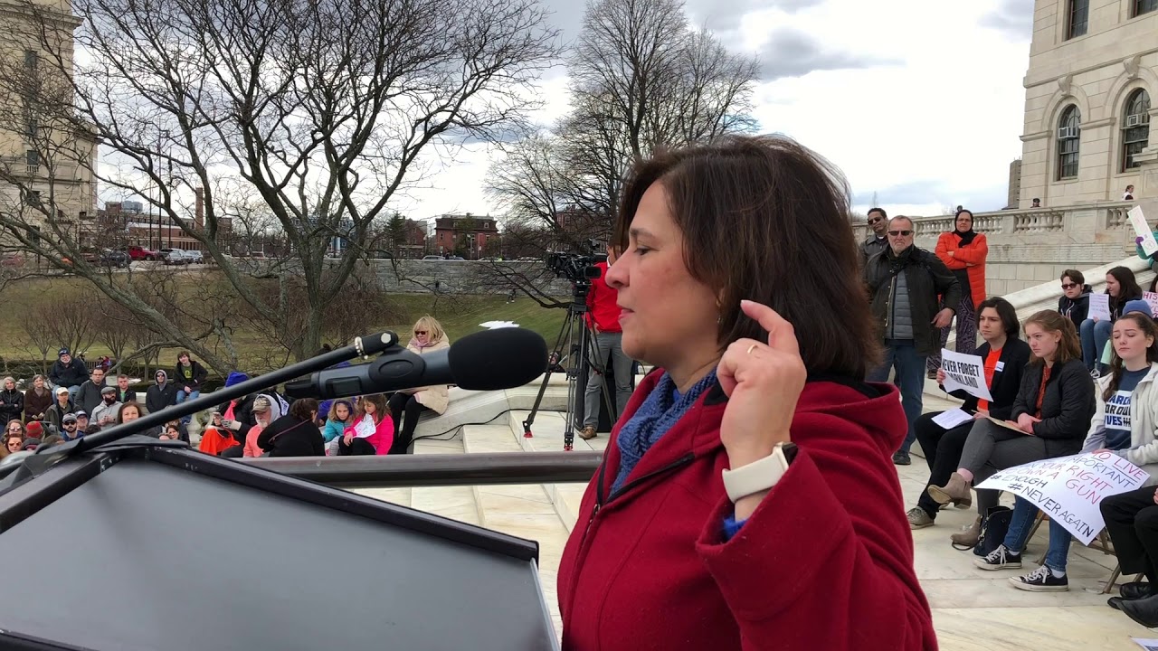 2018-03-24 March for Our lives RI 16 Nellie Gorbea