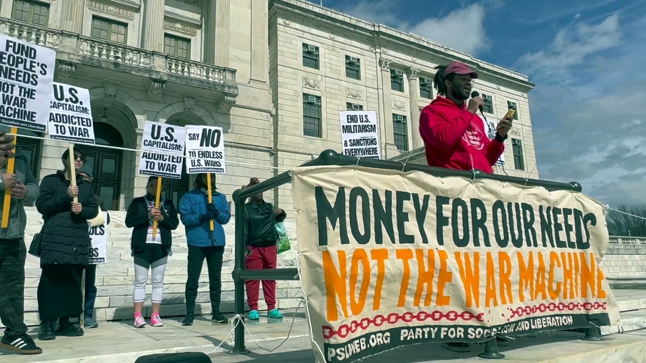 Party for Socialism and Liberation holds anti-war rally in Providence