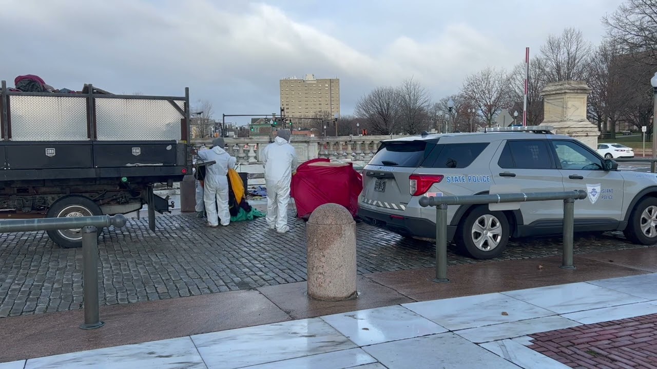 Clearing the Rhode Island State House Homeless Encampment