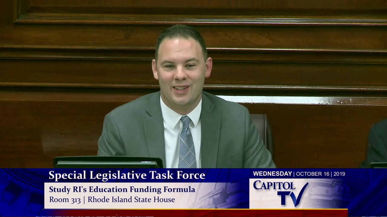 State Senator Ryan Pearson Presents Slides at State Education Funding Formula Meeting