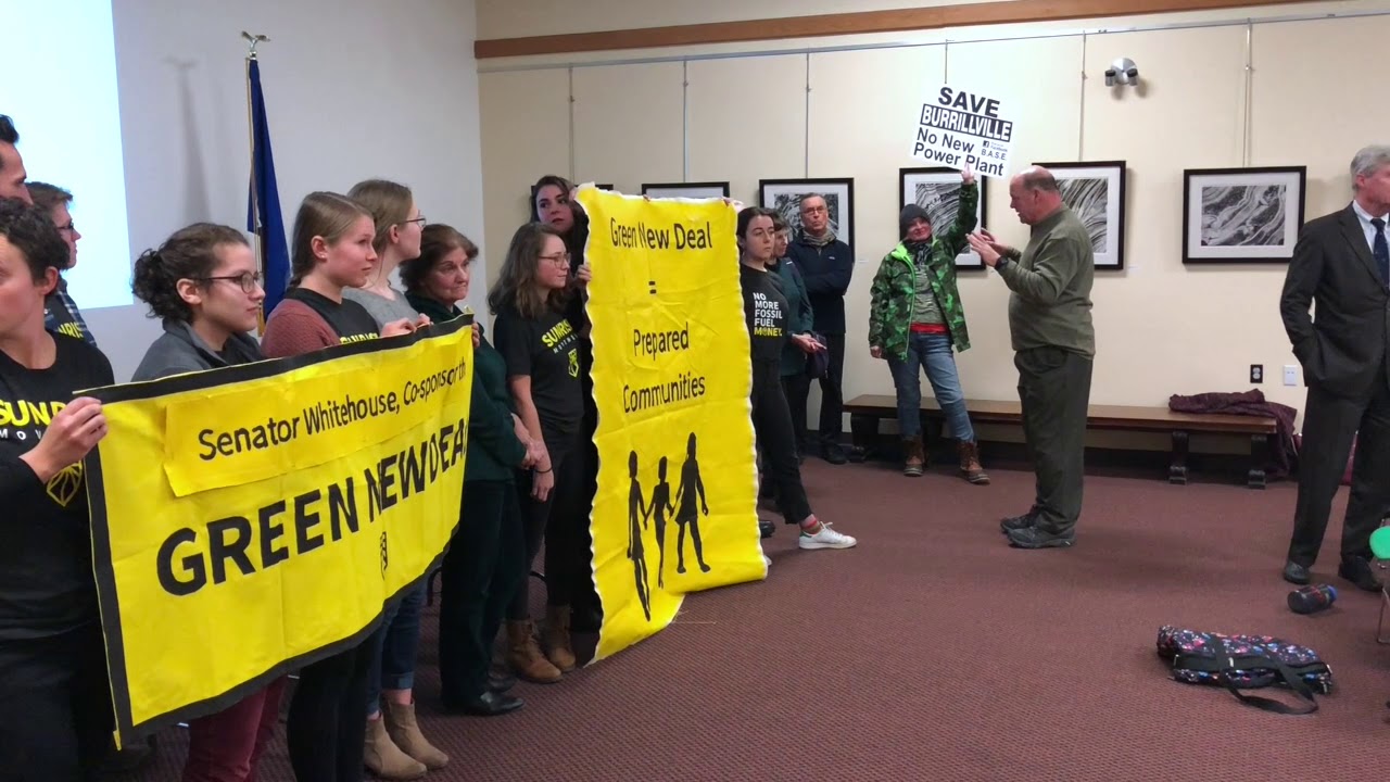 Sunrise RI Confronts Senator Whitehouse and CRMC Director Fugate About LNG Facility in Providence