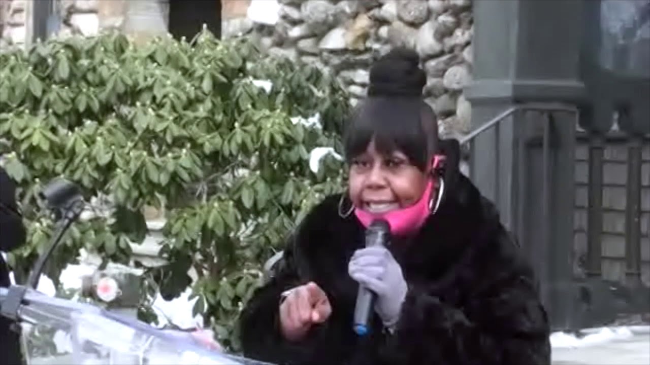 Iasha Hall Speaks at the 'We All Stand With Candace' Rally