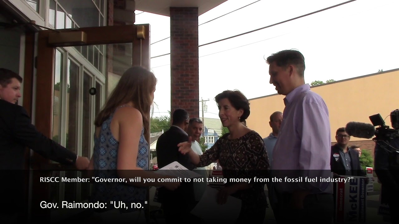 Governor Raimondo Refuses to Sign the No Fossil Fuel $ Pledge