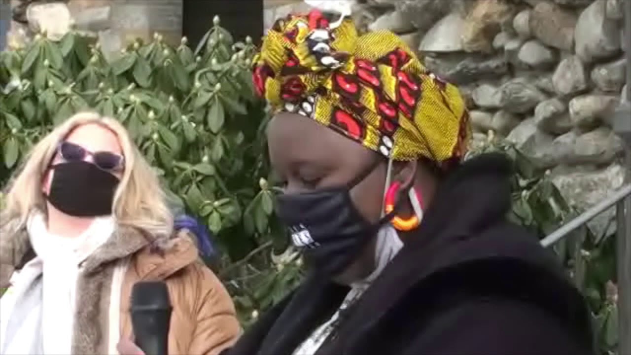 Barrington Resident Reads Poetry to Open the 'We All Stand With Candace' Rally