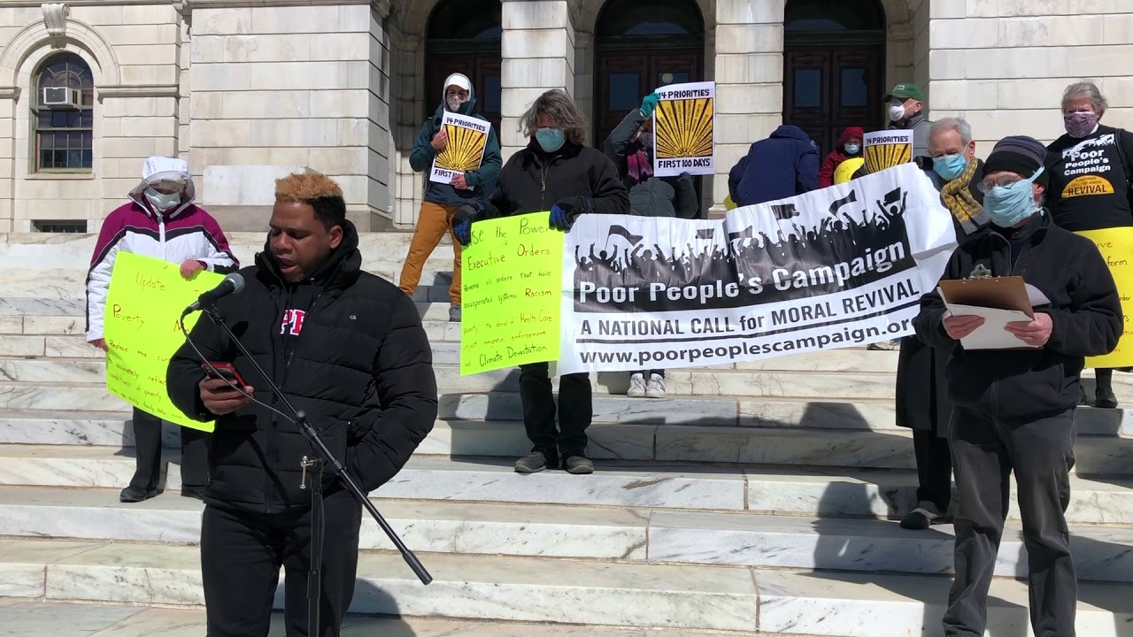 Pastor Carl Jefferson Speaks at the RI State Capitol Demand Delivery