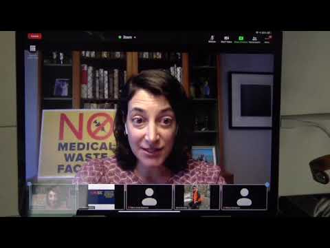 Katherine Reads a Letter With 1,000 Signatures in Testimony Against Proposed MedRecyclerRI Facility