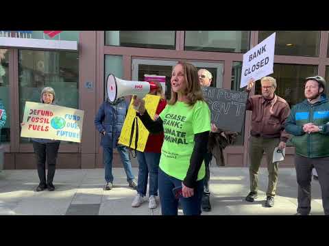 Climate Action Rhode Island protests banks that promote fossil fuels