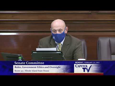 Opening of the February 22nd Meeting of the RI Senate Rules Committee