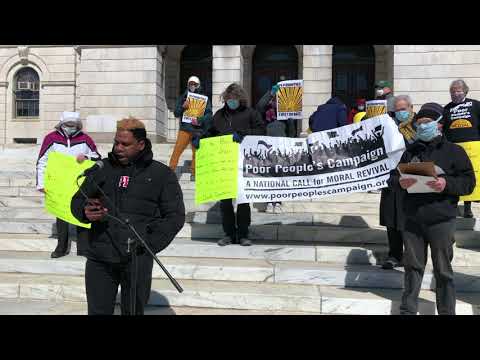 Pastor Carl Jefferson Speaks at the RI State Capitol Demand Delivery