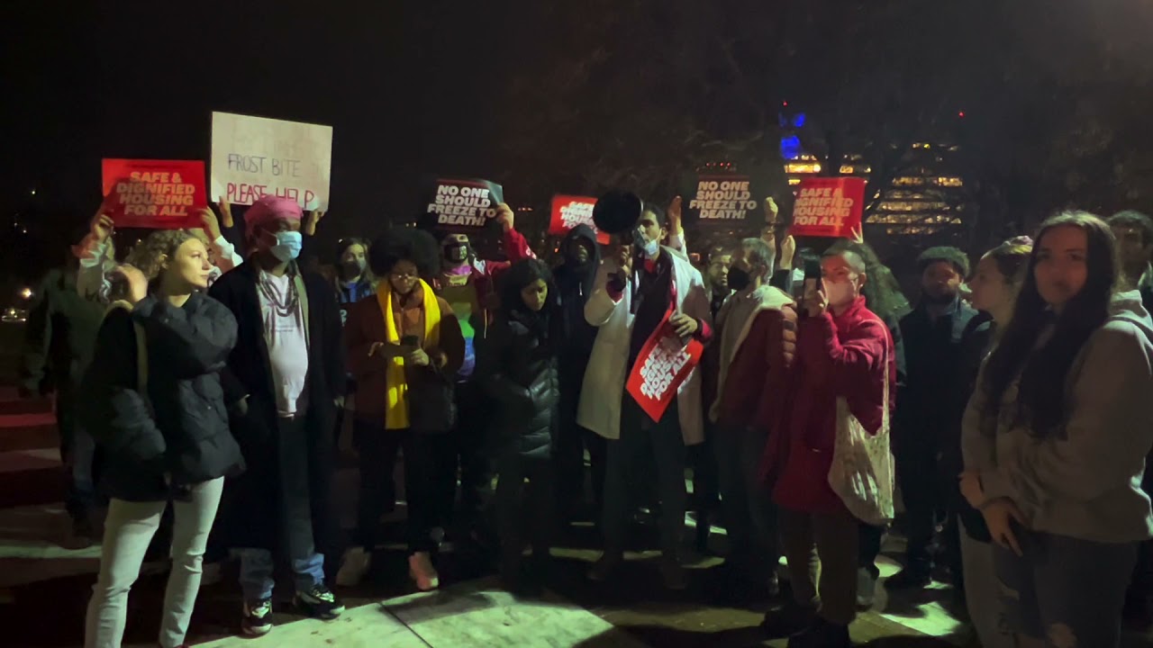 Homelessness Activists Disrupt Governor McKee's Christmas Tree Lighting