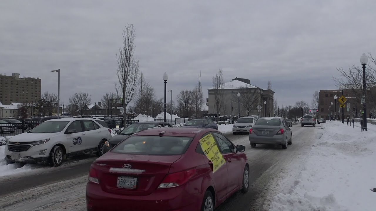 Car Rally Outside RI Governor Press Conference Demands a Response to Prison Covid Outbreak