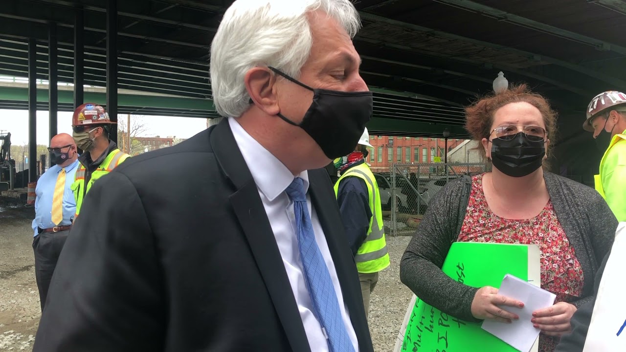 2021 04 19 Alviti speaks to protesters RIDOT Construction Season Kick Off   HD 1080p