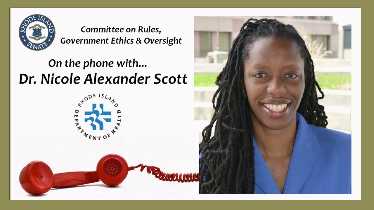 RIDOH Director Dr. Nicole Alexander Scott Discusses Vaccination Roles with RI Senate Rules Committee