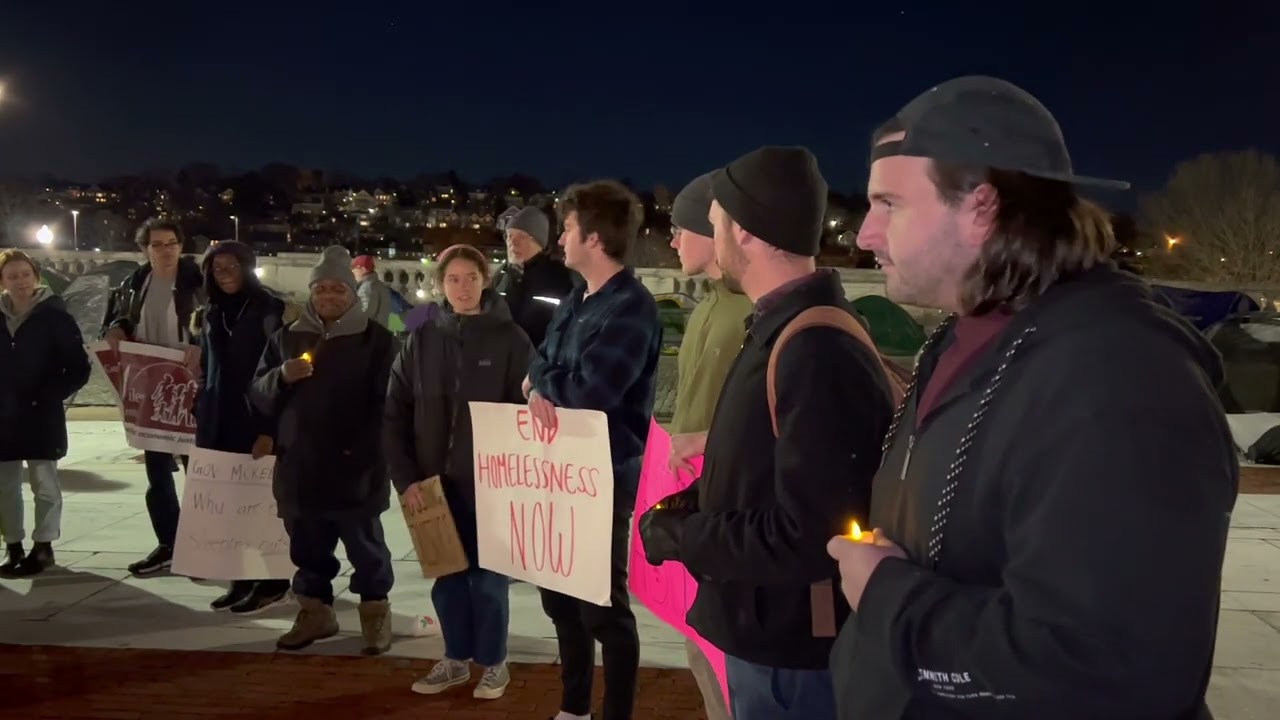 Prayer Vigil opposing RI Governor McKee's State House Encampment Eviction Notice   HD 1080p