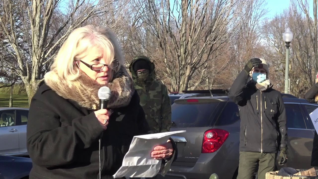 "I'm Just a Mom": Laurie McDougall from REST Addresses a 2020 Overdose Vigil in Rhode Island