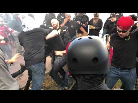 Members of the Fascist Group "Resist Marxism" Fight with Counter-protesters in Providence, RI.