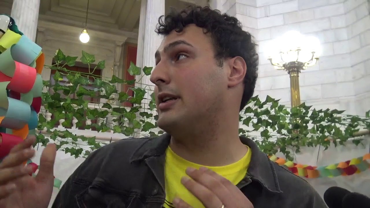 Aaron Regunberg Talks Banning Private Prisons at RI State House Private Prison Meeting