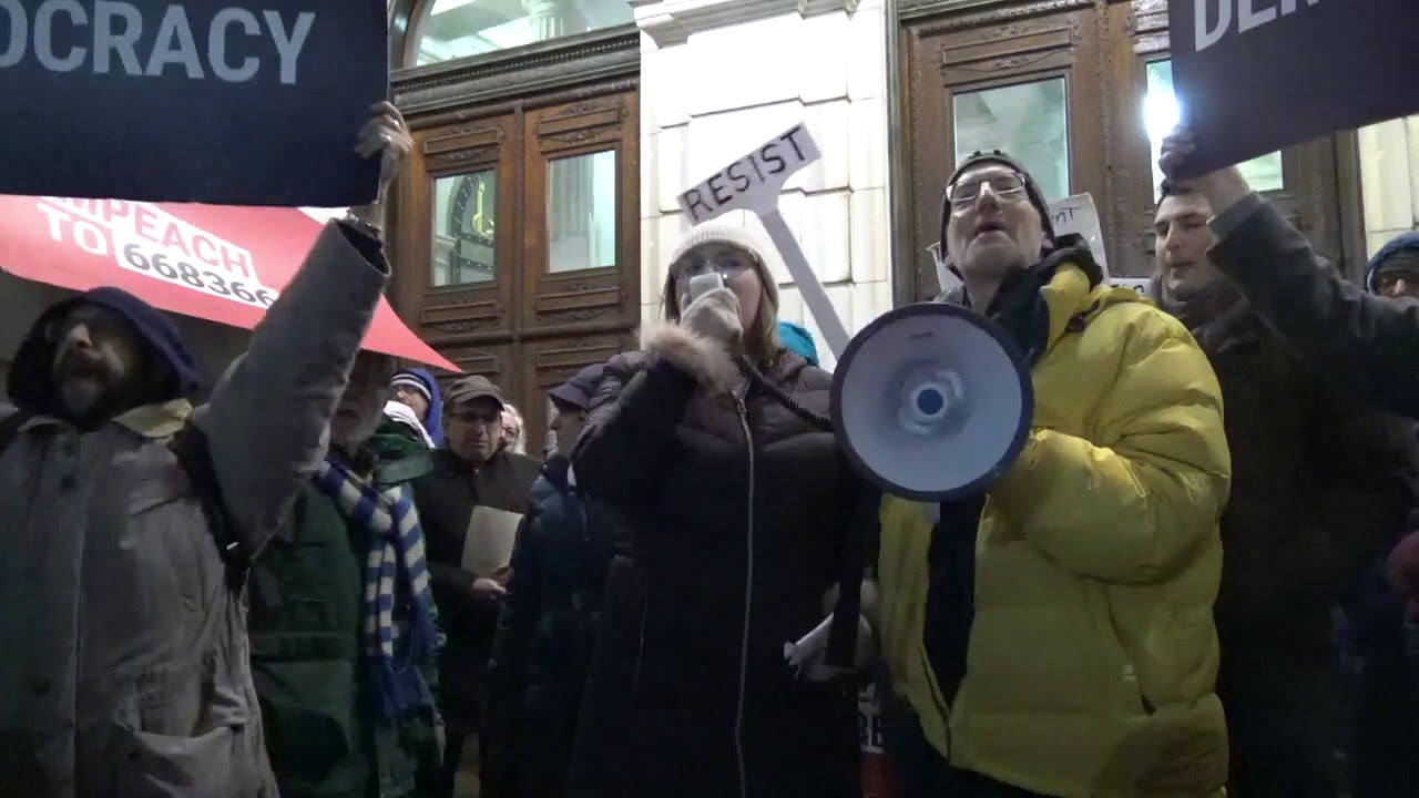 Chanting "Donald Trump has Got to Go!"at the “Nobody Is Above the Law” Rally to Impeach Trump