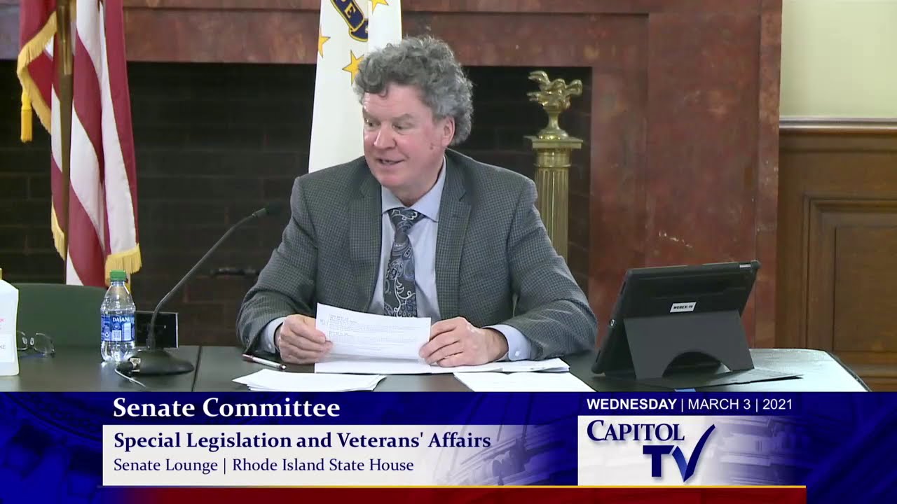 RI Senate Special Legislation Committee Discusses the State Coral, Veteran Vehicles, and More
