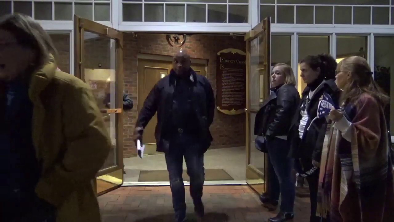 Members of the Women's Caucus chant "shame" at RIDP members who voted to disempower & silence women