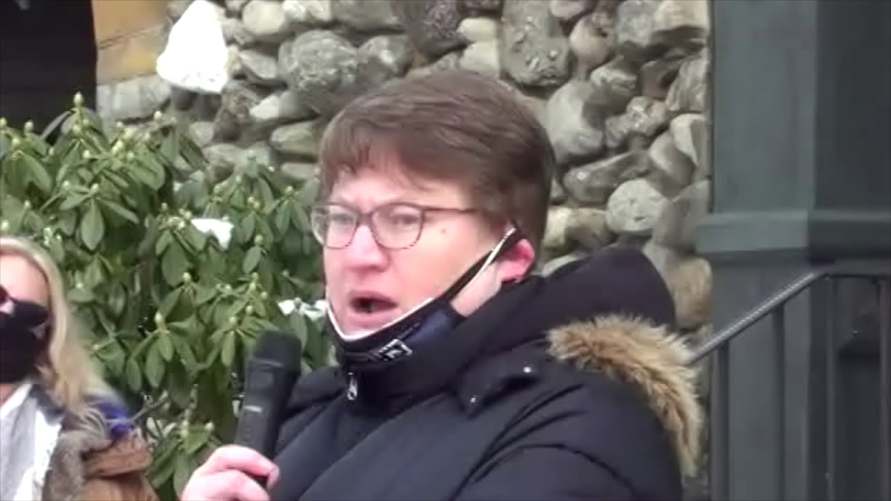 Paige Rahn Reads a Poem at the 'We All Stand With Candace' Rally