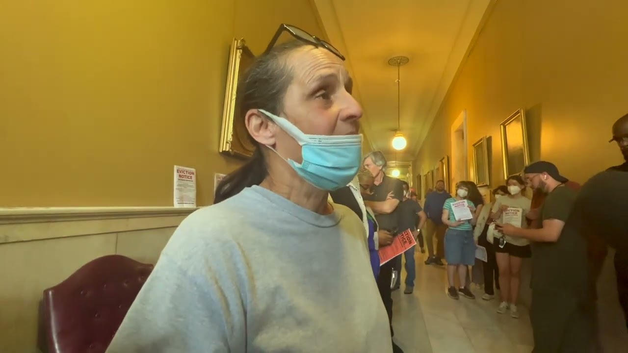 Rhode Island Governor McKee State House Homeless Protest 03