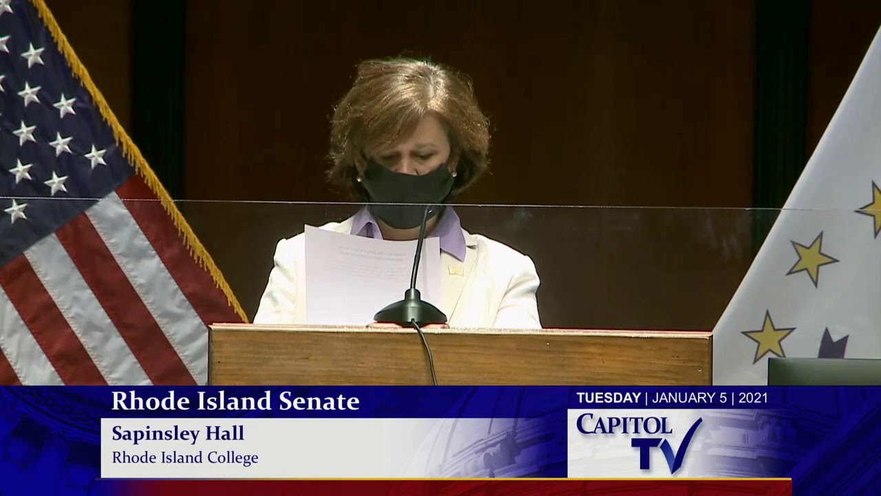 RI Secretary of State Nellie Gorbea Swears in Newly Elected Senators at First 2021 Meeting