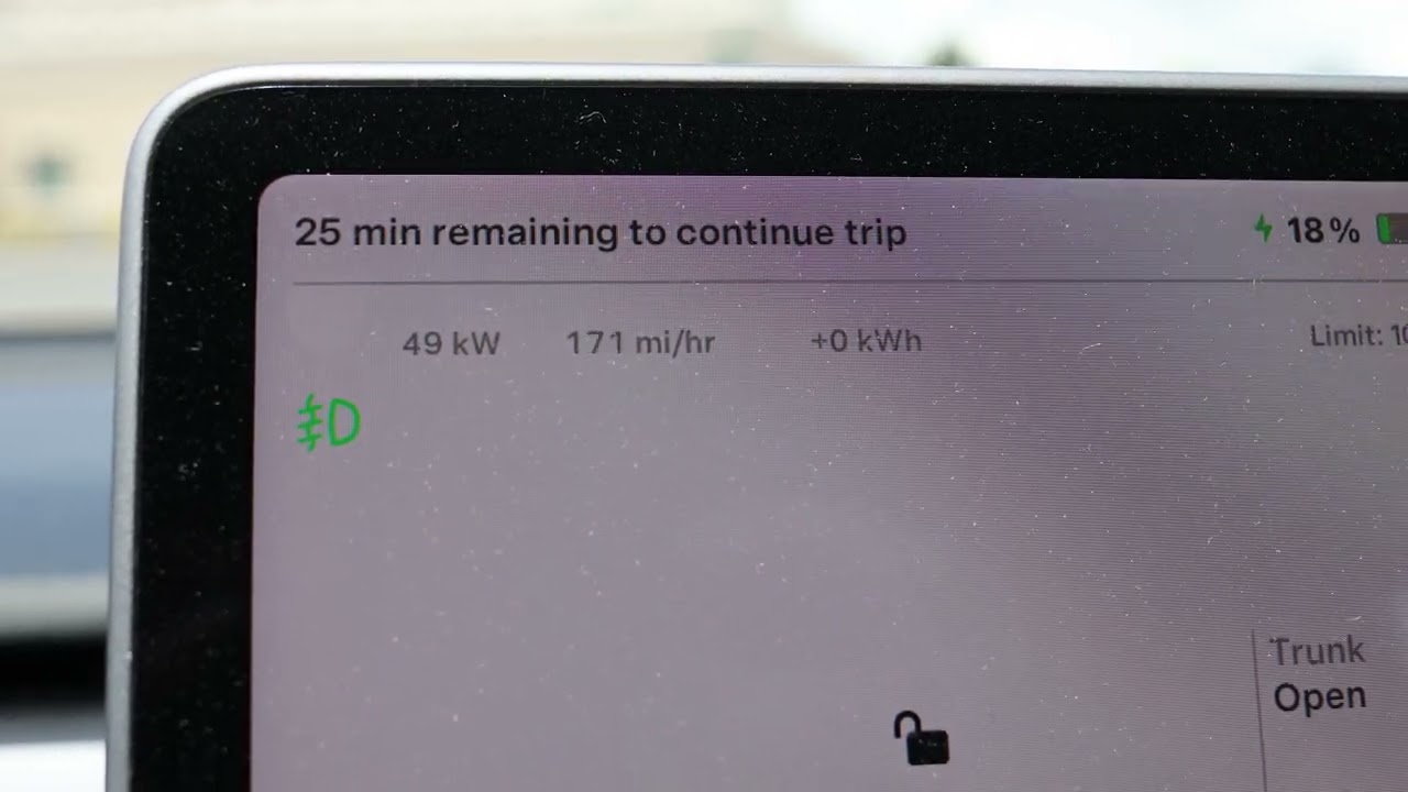 Tesla Supercharger V2 (150kw) Starting Up Charging - 8K